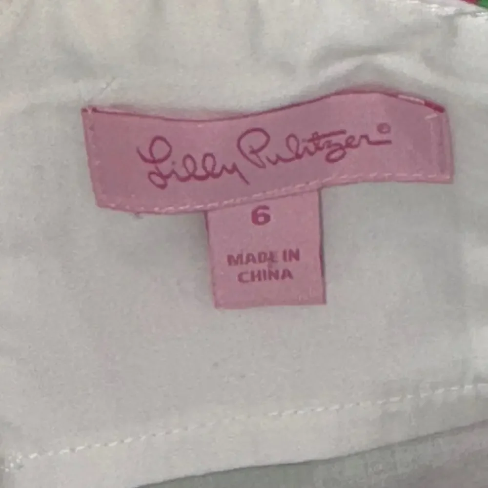 Lilly Pulitzer Resort Strapless Pink Floral Dress Size 6 - Picture 3 of 4